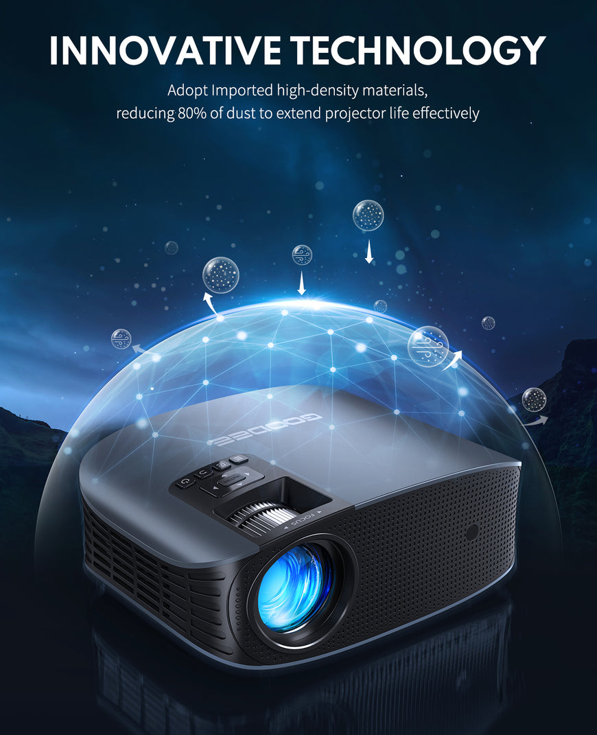 GooDee Projector 4K With WiFi And Bluetooth Supported (YG600 Plus)